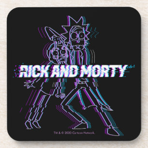 RICK AND MORTY™ Glitched Rick And Morty Beverage Coaster