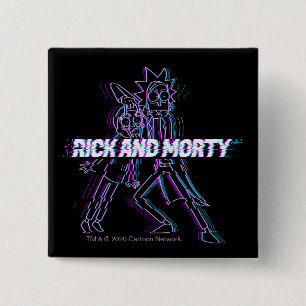 RICK AND MORTY™   Glitched Rick And Morty Button