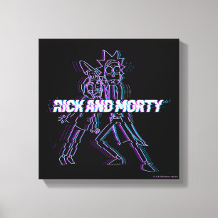 RICK AND MORTY™ Glitched Rick And Morty Canvas Print