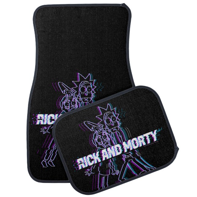 RICK AND MORTY™ | Glitched Rick And Morty Car Floor Mat (Set)