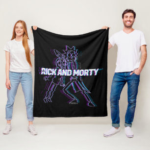 RICK AND MORTY™ Glitched Rick And Morty Fleece Blanket