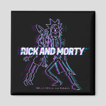 RICK AND MORTY™ | Glitched Rick And Morty Magnet