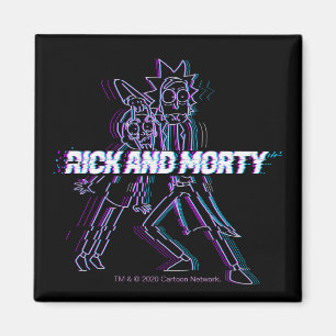 RICK AND MORTY™ Glitched Rick And Morty Magnet