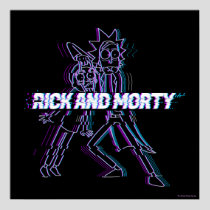 RICK AND MORTY™ | Glitched Rick And Morty Poster