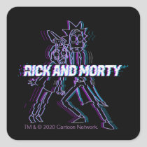 RICK AND MORTY™ | Glitched Rick And Morty Square Sticker