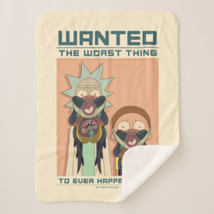 RICK AND MORTY™ Glorzo Wanted Poster Sherpa Blanket