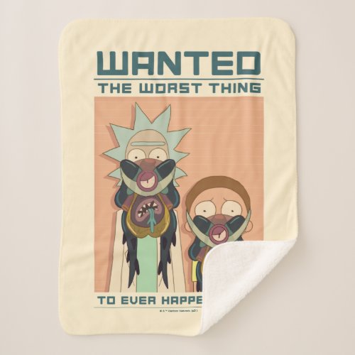 RICK AND MORTY  Glorzo Wanted Poster Sherpa Blanket