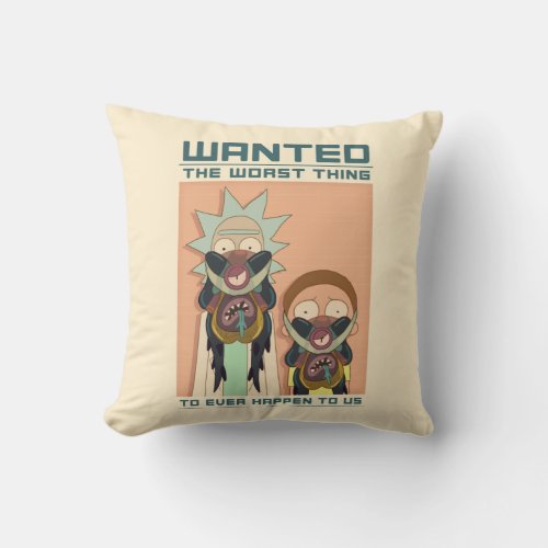 RICK AND MORTY  Glorzo Wanted Poster Throw Pillow