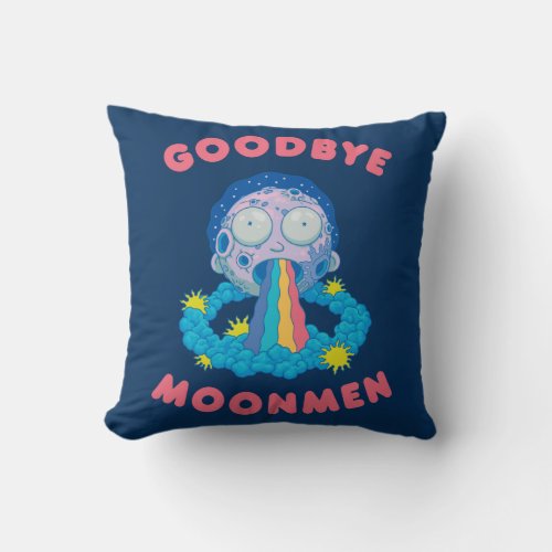 RICK AND MORTY  Goodbye Moonmen Throw Pillow