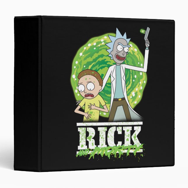 RICK AND MORTY™ | Green Splash 3 Ring Binder (Front/Spine)