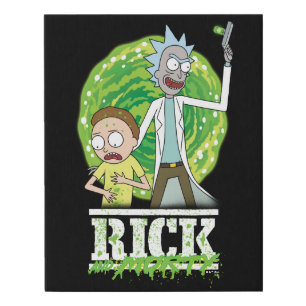 RICK AND MORTY™   Green Splash Faux Canvas Print