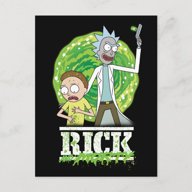 RICK AND MORTY™ | Green Splash Postcard (Front)