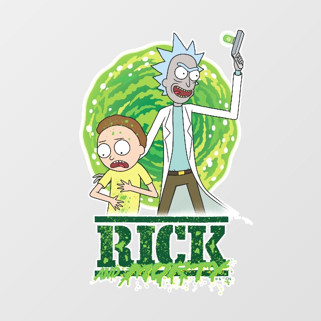 RICK AND MORTY™ | Green Splash Wall Decal (Front)