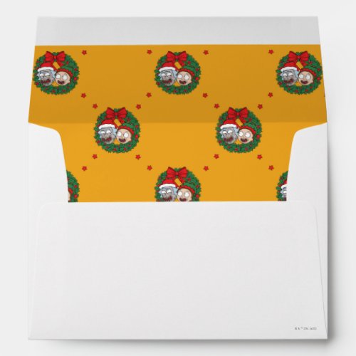 Rick and Morty  Holiday Wreath Pattern Envelope