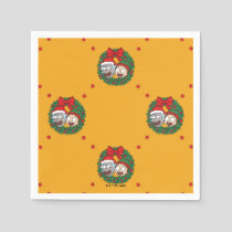 Rick and Morty | Holiday Wreath Pattern Napkins