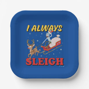 Rick and Morty I Always Sleigh Paper Plates