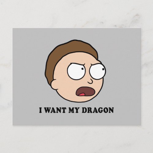 RICK AND MORTY  I Want My Dragon Invitation Postcard