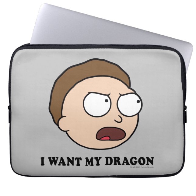 RICK AND MORTY™ | I Want My Dragon Laptop Sleeve (Front)
