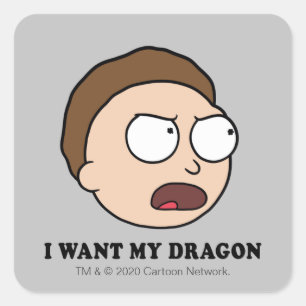 RICK AND MORTY™ I Want My Dragon Square Sticker