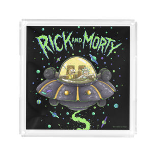 RICK AND MORTY™ Illustrated Space Flight Graphic Acrylic Tray