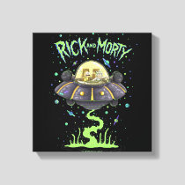 RICK AND MORTY™ | Illustrated Space Flight Graphic Canvas Print