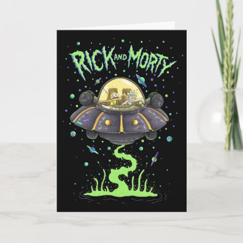 RICK AND MORTY  Illustrated Space Flight Graphic Card