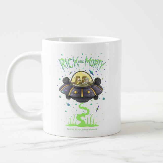 RICK AND MORTY™ | Illustrated Space Flight Graphic Giant Coffee Mug (Left)