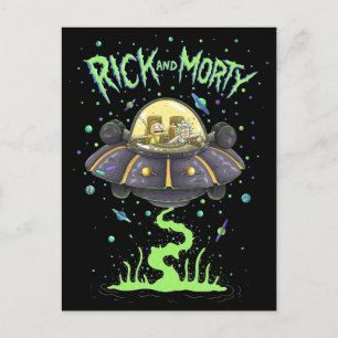 RICK AND MORTY™   Illustrated Space Flight Graphic Invitation Postcard