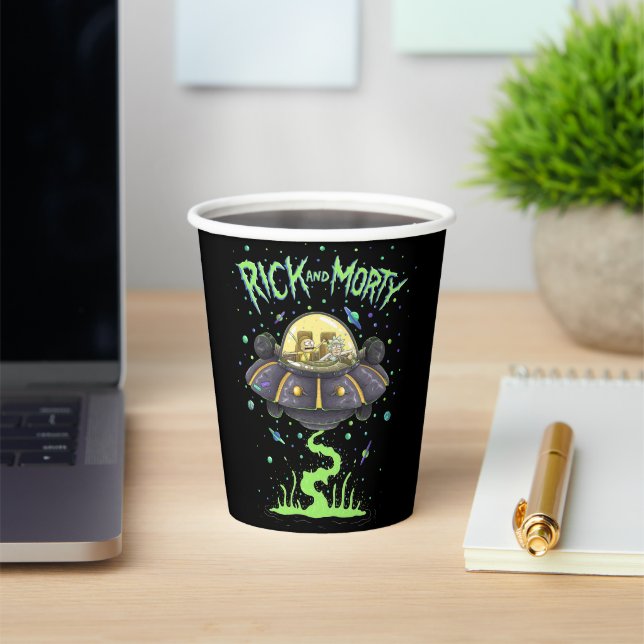 RICK AND MORTY™ | Illustrated Space Flight Graphic Paper Cups (Insitu)
