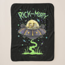 RICK AND MORTY™ | Illustrated Space Flight Graphic Sherpa Blanket
