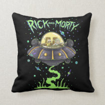 RICK AND MORTY™ | Illustrated Space Flight Graphic Throw Pillow