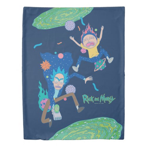 RICK AND MORTY  Infected Portal Jump Duvet Cover