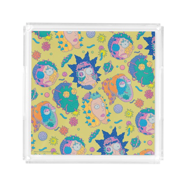 RICK AND MORTY™ | Infected Smith Family Pattern Acrylic Tray (Front)