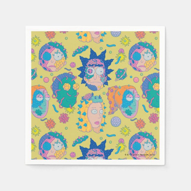 RICK AND MORTY™ | Infected Smith Family Pattern Napkins (Front)