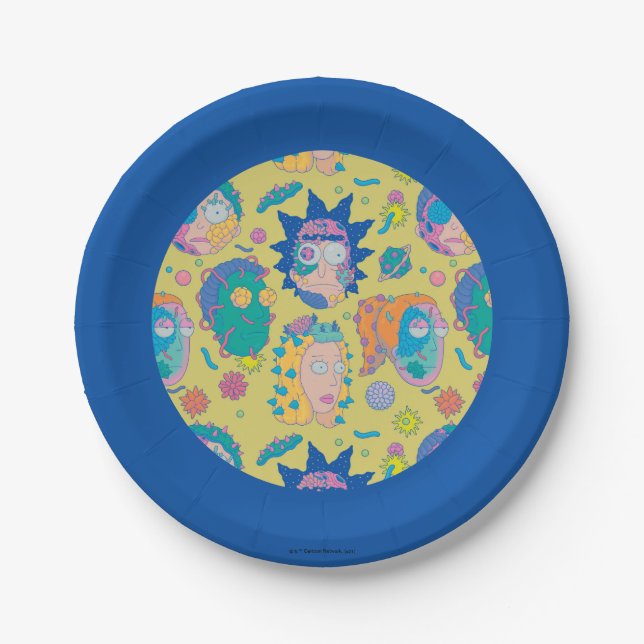 RICK AND MORTY™ | Infected Smith Family Pattern Paper Plates (Front)