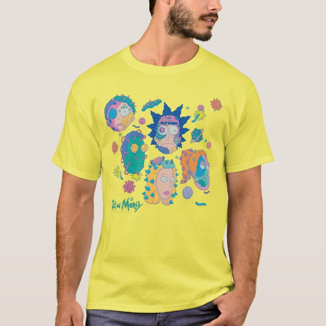 RICK AND MORTY™ | Infected Smith Family Pattern T-Shirt (Front)