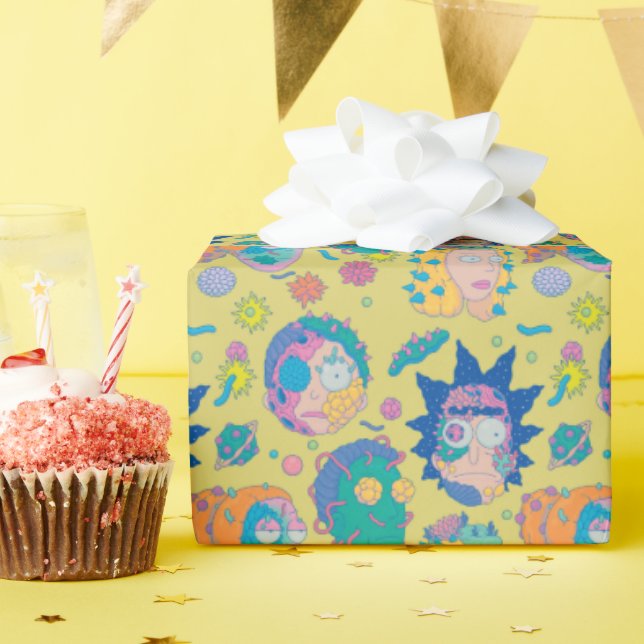 RICK AND MORTY™ | Infected Smith Family Pattern Wrapping Paper (Birthday Party)