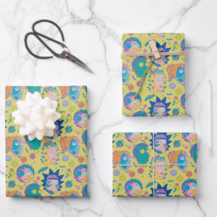 RICK AND MORTY™   Infected Smith Family Pattern Wrapping Paper Sheets