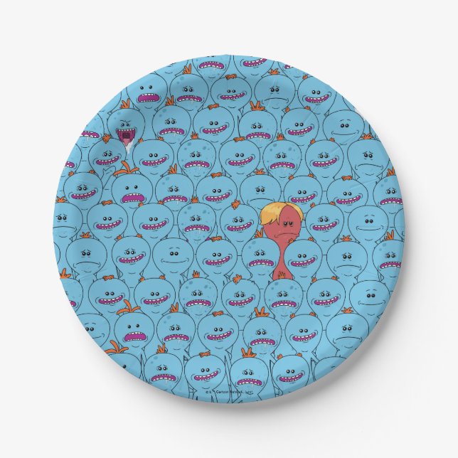 RICK AND MORTY™ | Kirkland Mr. Meeseeks Paper Plates (Front)