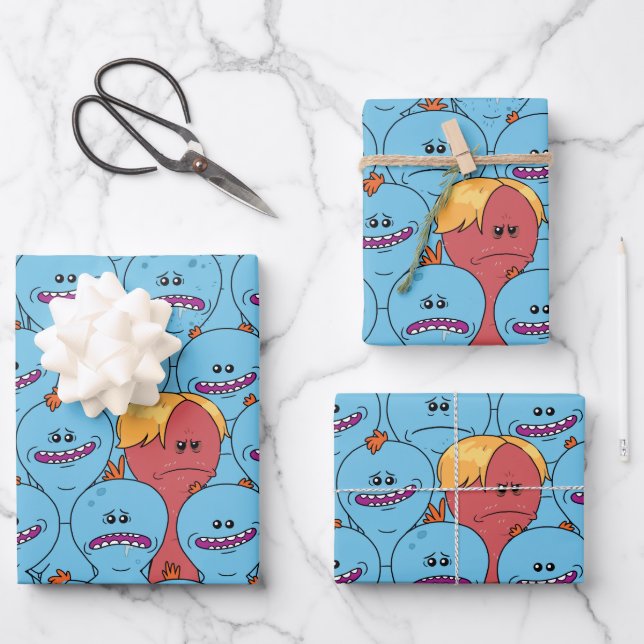 RICK AND MORTY™ | Kirkland Mr. Meeseeks Wrapping Paper Sheets (Front)