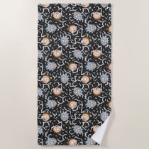 Rick and Morty Lightning Pattern Beach Towel