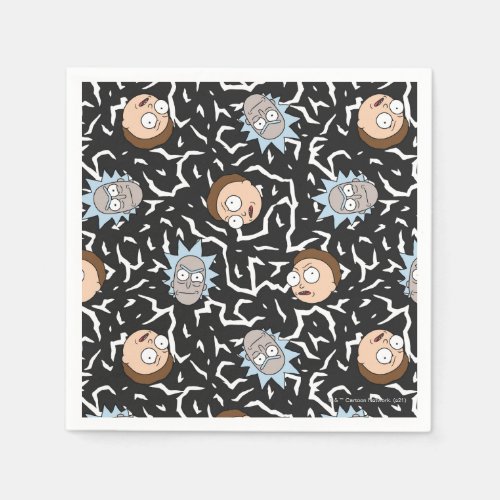 Rick and Morty Lightning Pattern Napkins