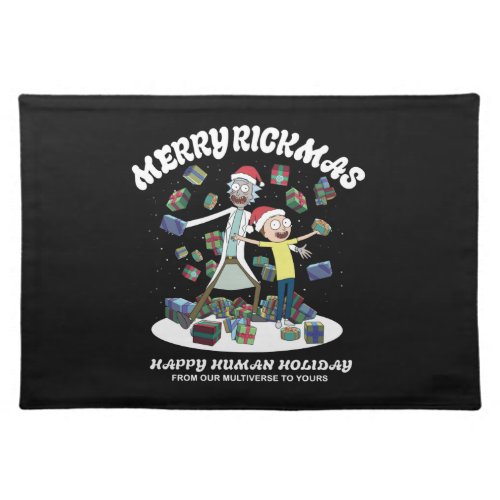 Rick and Morty  Merry Rickmas Presents Cloth Placemat