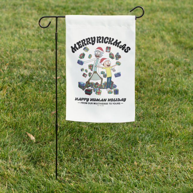 Rick and Morty | Merry Rickmas Presents Garden Flag (In SItu)