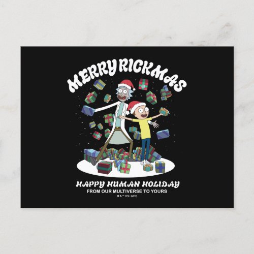 Rick and Morty  Merry Rickmas Presents Holiday Postcard