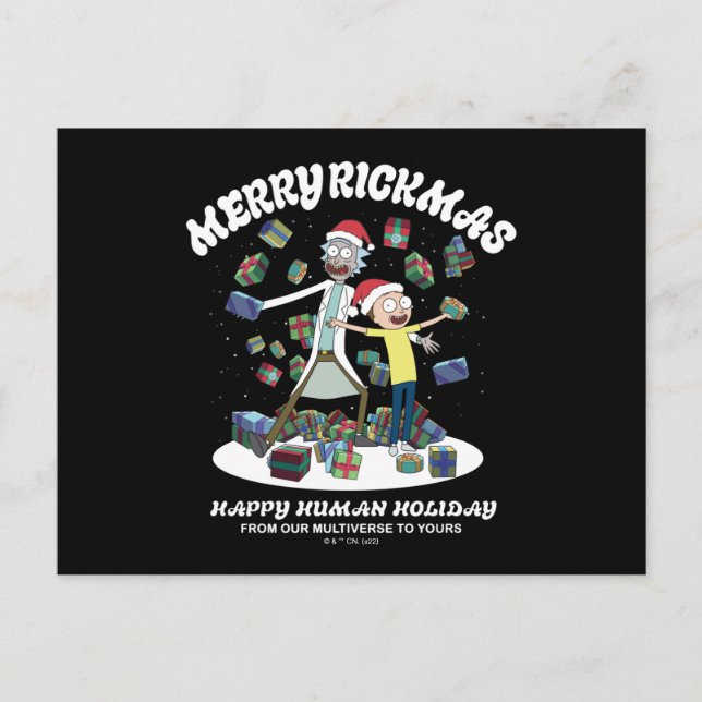 Rick and Morty | Merry Rickmas Presents Holiday Postcard (Front)
