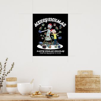 Sweatshirt Noël Rick And Morty 'Merry Rickmas' – Licence Officielle Warner Bros, Coupe Classique, Col Tissé
