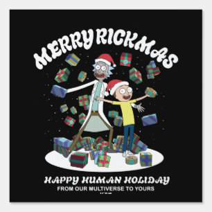 Rick and Morty Merry Rickmas Presents Sign