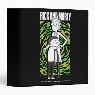 RICK AND MORTY™   Morty Hugging Rick 3 Ring Binder
