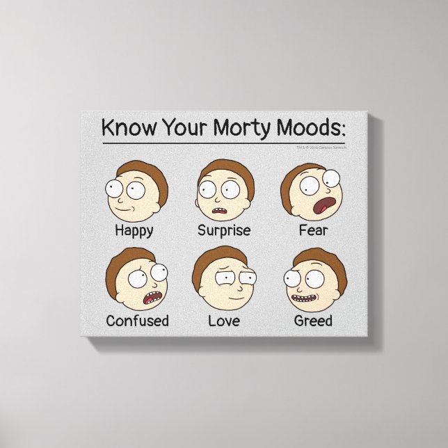 RICK AND MORTY™ | Morty's Moods Canvas Print (Front)